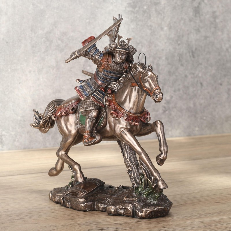 Veronese Design 6 3/4 Inch Japanese Samurai Mounted Cavalry Charge