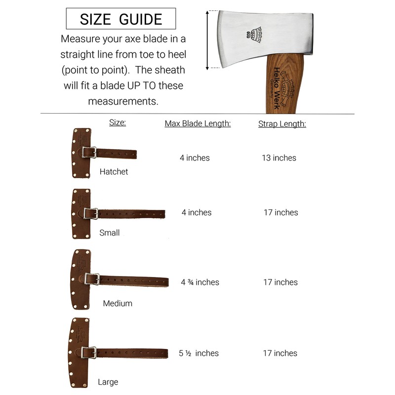 Helko Werk Leather Axe Sheath (Hatchet) - Genuine Leather Sheath