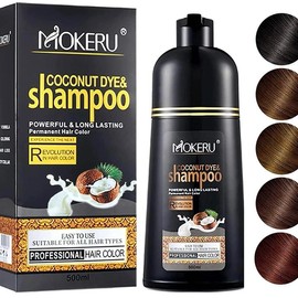 Maani Essence 500ml Hair Shampoo instant hair dye shampoo Coconut hair color shampoo - Specification: Light Brown