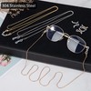 Glasses Chain Stainless Steel Sunglasses Chain with 12 Non-Slip Glasses