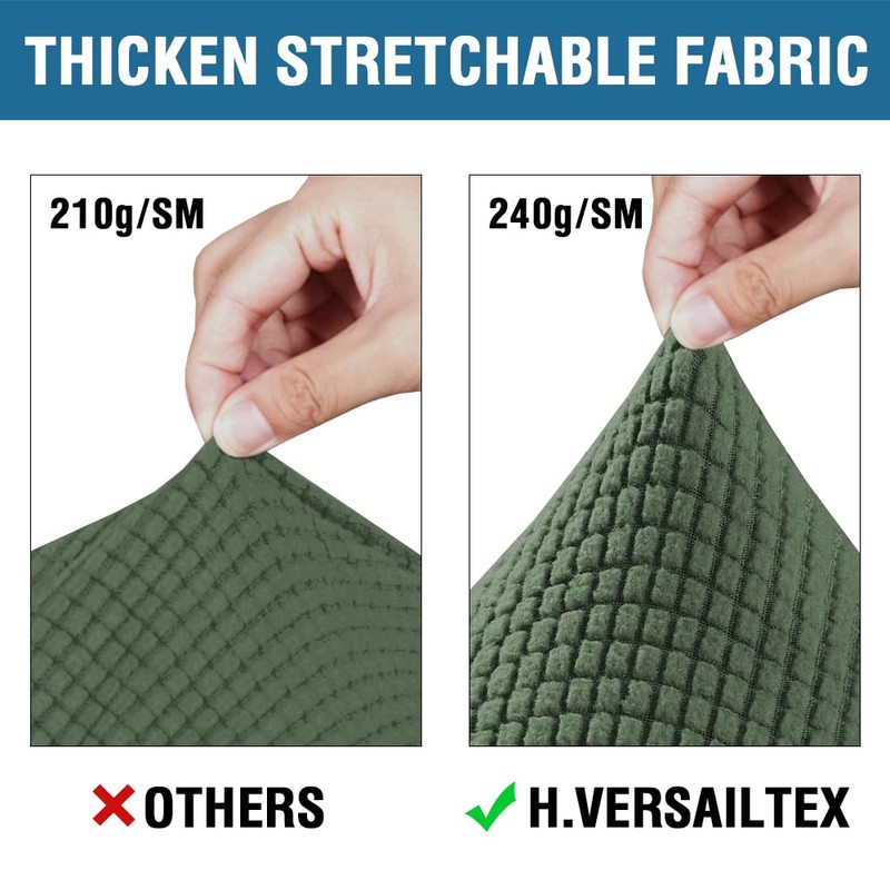 H.VERSAILTEX 4 Piece Stretch Sofa Covers for 3 Cushion Couch