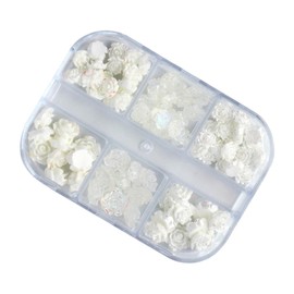 IWOWHERO Nail Flower Charms Resin Camellia Decorations for Nail Art for DIY Manicure Craft Projects for Salon Use and Home Decor