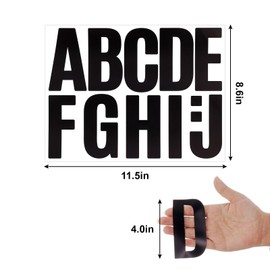 Yymobt 264 Pieces 24 Sheets Letter Stickers Self Adhesive Vinyl Stickers 4 Inch Large Waterproof Alphabets, Number & Symbol Decals for Mailbox, Wall, Office, Classroom Decor