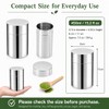 2 Pack Matcha Powder Storage Canisters, 304 Stainless Steel Tea
