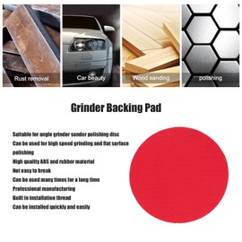 Almohadilla de Respaldo Redonda de Gancho y Bucle de 125 Mm de Repuesto para Disco de Lijadora Orbital, Placa de Respaldo Flexible con Eje Roscado, Ideal para Pulir, Pulir y