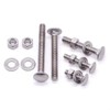 1/4-20 x 3" Stainless Steel Carriage Bolts with Hex Nuts