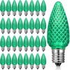 Glooglitter 50 Pieces C9 Christmas Light Replacement Bulb E17 LED