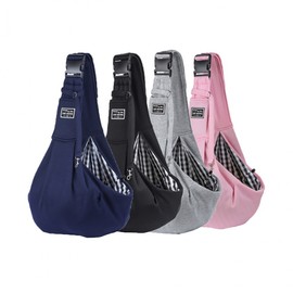JL Buckle Reversible Pet Sling Bag (3 Types) for Small/Medium Dogs & Cats - Front Carry, Int Home Pink