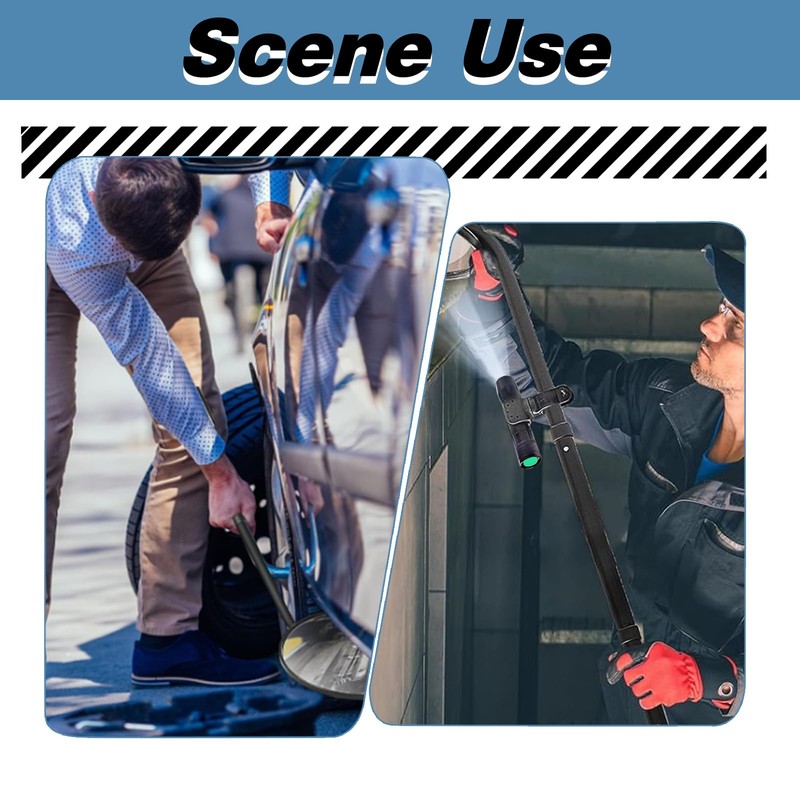 Under Vehicle Inspection Mirror, 12 inch Inspection Mirror with Wheels