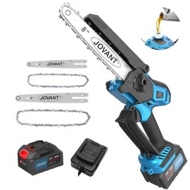 Cordless Mini Chainsaw 6 Inch & 8 Inch, 1000W Brushless Motor Lightweight Portable Handheld Chainsaw, 4.0Ah Large Capacity Battery Powered Electric Saw for Tree Trimming Branch Wood Cutting