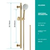 AULEEND Shower Slide Bar Handheld Shower Head with Hose, 5-Function