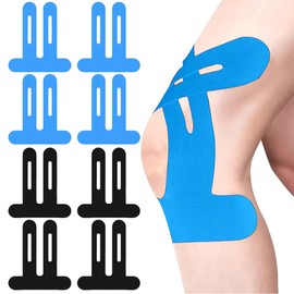 HABNI 8 Stück PreCut Kinesiotapes, Kinesiotapes Vorgeschnitten Hautfreundlich Kinesiologie Tape Wasserfestes & Elastisches Physio Tape für Knieschmerzen Erfektem Trage-Komfort