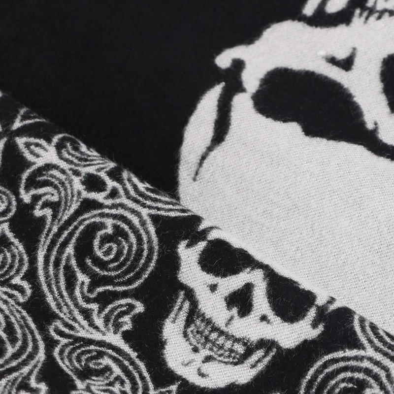 Landisun Women Scarf Men Scarf Skull Shawl Unisex Soft Long