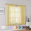 Simplebrand Yellow Short Sheer Curtains 45 Inch Length for Small
