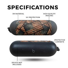Carbon Fiber Speaker Skin Compatible with Beats Pill (2024) - Vintage American - Premium 3M Vinyl Protective Wrap Decal Cover - Easy to Apply | Crafted in The USA by MightySkins