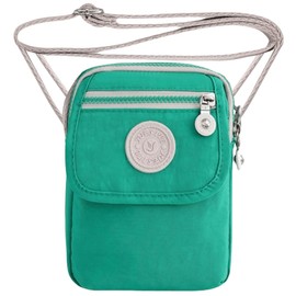 FAVORTALK Crossbody Bag for Women Solid Color Satchel Bag Water Resistant Crossbody Bag Waterproof Nylon Shoulder Bag Casual Multi Pocket Messenger Bag for Work Hiking Dog Walking - B36209