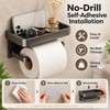 Self-Adhesive Toilet Paper Holder – No-Drill Aluminum Wall-Mounted Tissue Roll