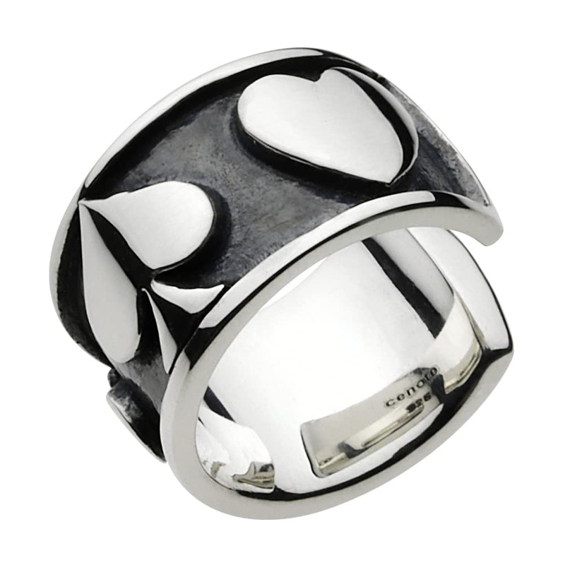 Cenote e0118 Trump Pattern Ear Cuff [925 Silver Accessories], Silver,