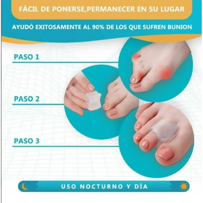 MADIOLA Set de Separadores de Dedos de Pie. Protectores de