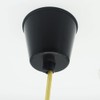 Canopy Black Glossy Plastic with Locking Screw for Supply Cable