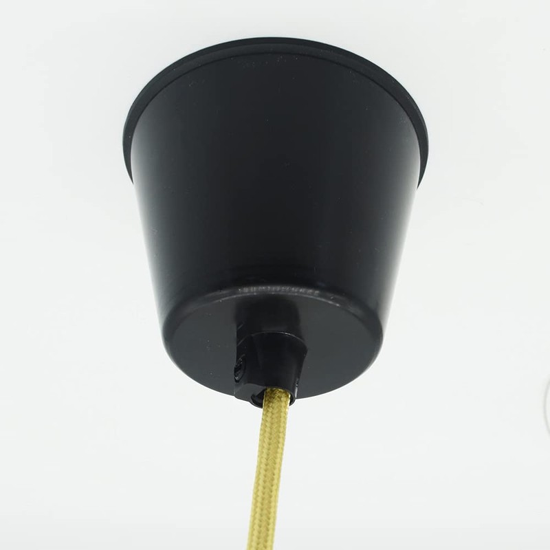 Canopy Black Glossy Plastic with Locking Screw for Supply Cable