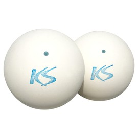Kokusai KS077W-HP2 Practice Soft Tennis Ball, KS Soft Tennis Ball, V77, Valve Type, White, Pack of 2