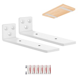 Xpang Hidden Shelf Bracket, High Load Capacity, Heavy Duty Iron Bracket, Shelf Bracket, Hardware, Load Capacity 242.7 lbs (110 kg), Hanging Shelf Hardware, L-Shaped Hardware, Inconspicuous Shelf