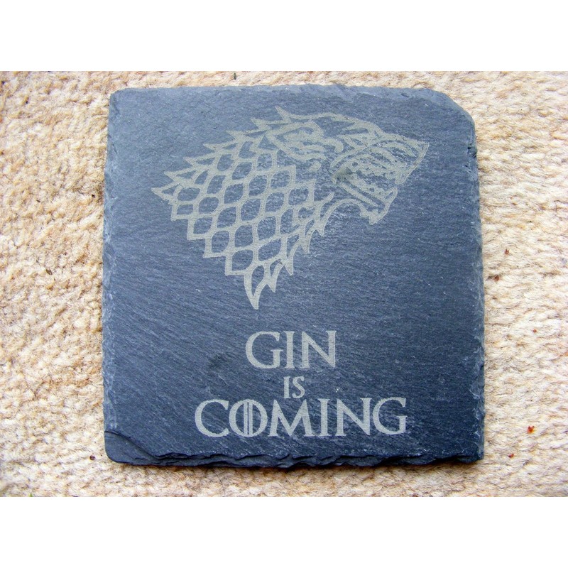 SLATE GAME OF THRONES INSPIRED COASTERS DRINKS MAT ENGRAVED NOVELTY