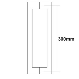 Di Vapor (R 300mm Shower Door Handle | 30cm (Approx. 12 Inches) Hole to Hole |