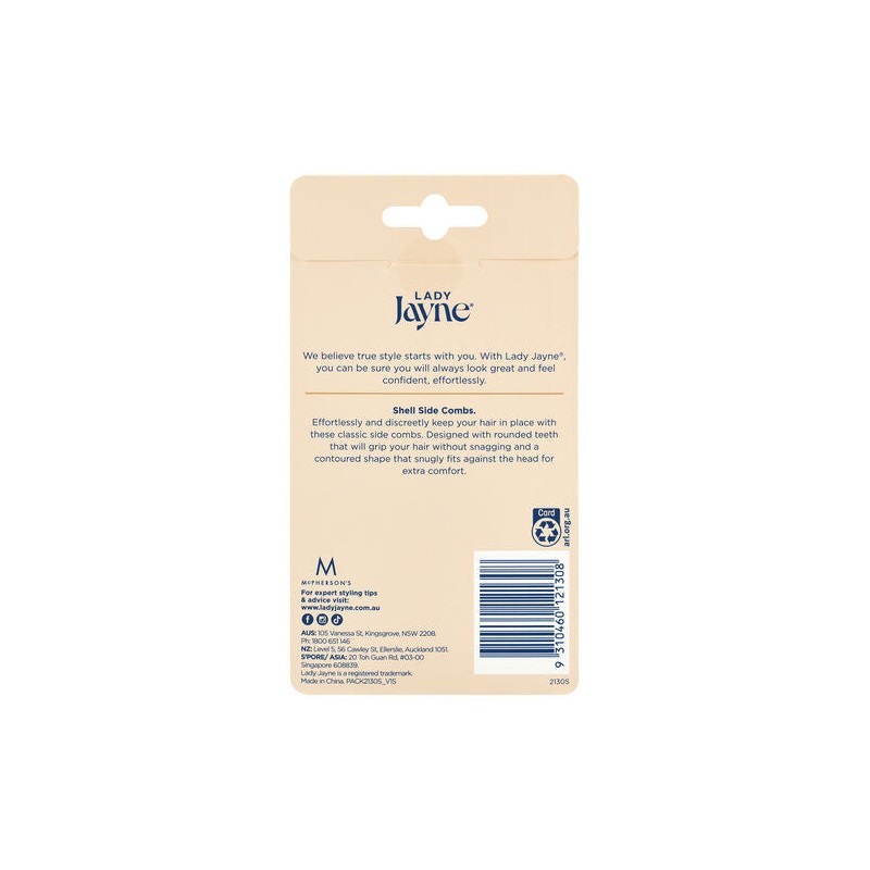 Lady Jayne Shell Side Comb 4 Pack