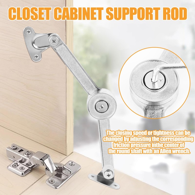 Pack of 2 Lid Support Hinge, Soft Close Lid Support
