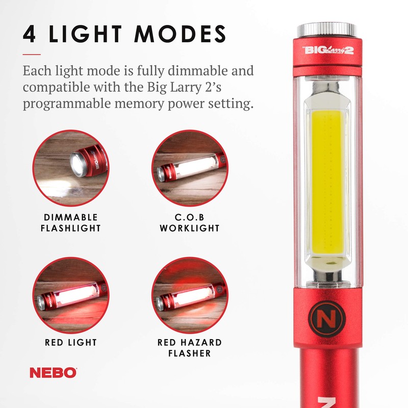 NEBO Big Larry 2 Work Light | 500 Lumens, 4