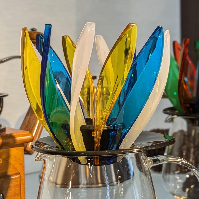 HARIO RIB-6-TY Dripper SUIREN 6-Piece Set, Yellow, For 1-4 Cups,