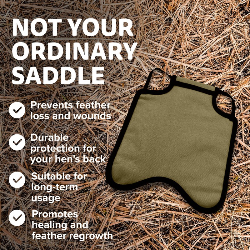 Hen Saver Hen Apron/Saddle, Single Strap, Small, Khaki
