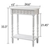 SOFE White Wood End Table, Modern Living Room Side Table,