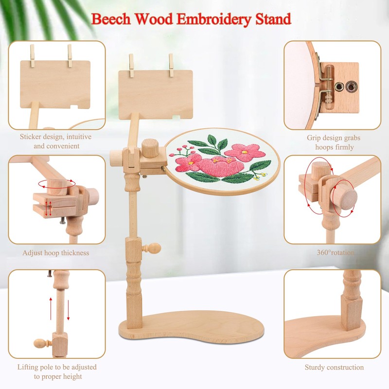 Embroidery Frame, 360° Adjustable Cross Stitch Frame, Easy to Use