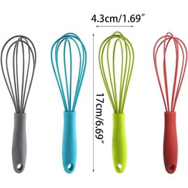 Red Compact Silicone Eggs Whisk Portable Silicone Eggs Mixer Silicone Eggs Frothers Household Eggs Blender Long Lasting Home Handheld Silicone Eggs Whisk Portable Handheld Eggs Frothers Eggs Beater
