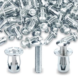 Cavity Metal Anchor, 30 Pieces Cavity Dowels Metal M8 x 30, Heavy Duty Cavity Wall Anchor Set, Jack Nuts + Petal Nuts with Expansion Nuts, Complete Assortment for Thin Wall Mounting, Plasterboard