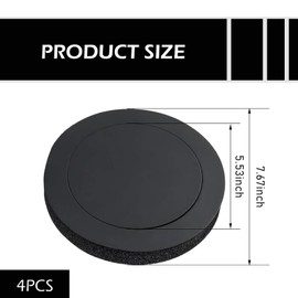 Ferianl 4PCS Speaker Foam Enhancer, 6.5" Speaker Foam Rings, Self Adhesive Audio Horn Seal Gasket, Universal Sponge Bass Blocker Kit, for Enhancing Stereo Sound in Car Speakers