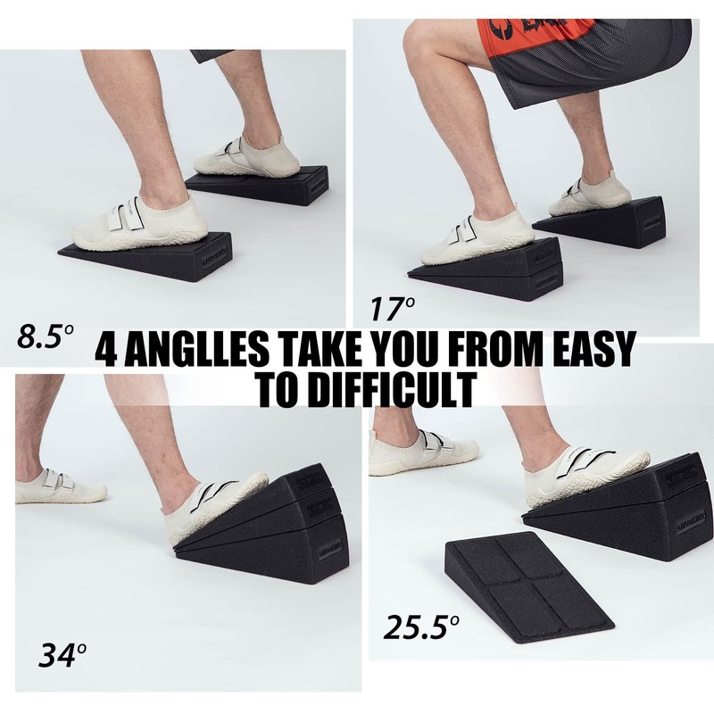 Squat Wedge Block,3pc 12“ Leg Stretcher Foot Wedge Foam Slant