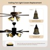 Ceiling Fan Replacement Globes, 4 Pack Chrysanthemum Pattern Fixture Globes