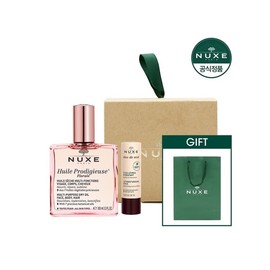 [Gift packaging] Nuxe multi floral oil 100ml + stick lip balm 4g set + GIFT / [선물포장] 눅스 멀티 플로럴 오일 100ml + 스틱립밤 4g 세트 +GIFT