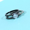 Couple Ring Bridal Set His And Hers Women 10k Black