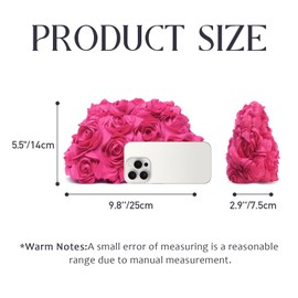 OOAAVVJL Evening Bag for Women, 3D Flower Wedding Evening Handbags Bride Floral Clutch Purse