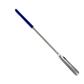A2Z-VL003 Stainless Steel Micro Lab Scoop Half Rounded Spoon Spatula Sampler, with Vinyl Handle 9" (22.86 cm)