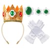 Princess Costume Accessories for Women Crown Headband Green Flower Clip