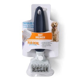 FurReal Mat Breaker Dog Grooming Tool Pet Brush | Mat Removal Dog Brush Helps Remove Mats and Tangles for Dogs With Medium and Long Coats | For Right and Left Hand Users