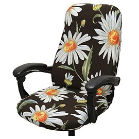 Computer Office Chair Cover - Protective Stretchable Chair Covers Stretch Chair Slipcover (D)
