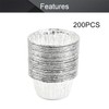 30 Pack Round Aluminum Foil Pans Disposable Containers with Straight