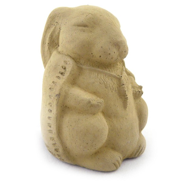 Modern Artisans Meditating Bunny Rabbit - Small Cast Stone Desk